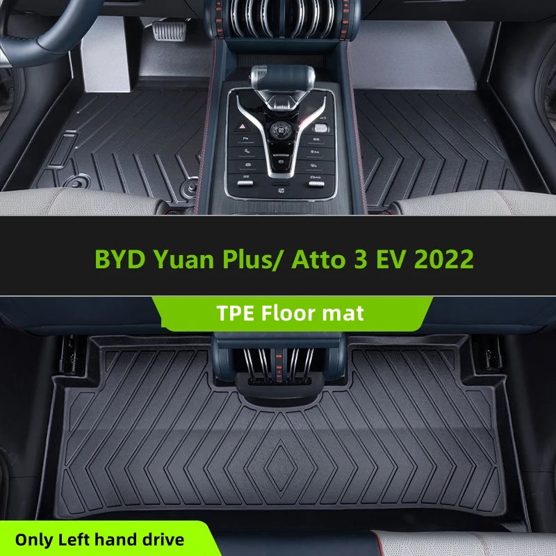 Custom Fit TPE Floor Mats for BYD 5-Seater Models (Left-Hand Drive)