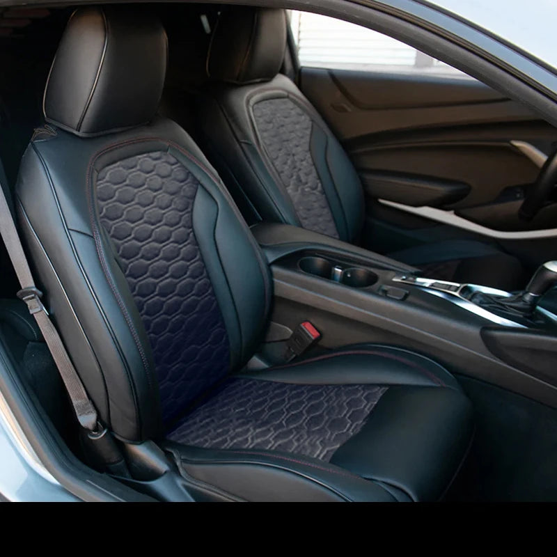 Artificial Nappa Leather Custom Fit Camaro Seat Covers for 2010–2024