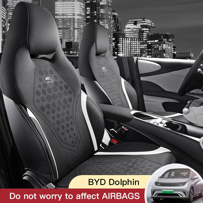 Custom Half-Cover Suede Seat Cushion Pads for BYD Dolphin