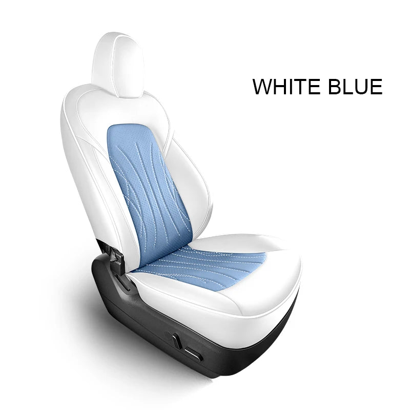 Custom Ventilated Cooling Seat Cushion with 10 Fans for Tesla Model Y - Full Surround