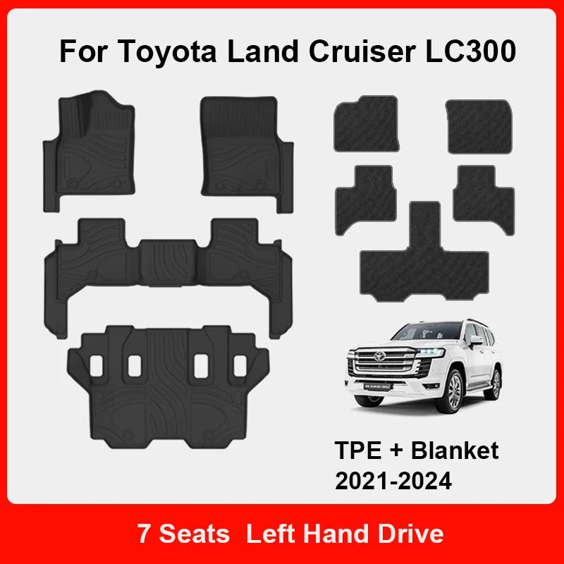 Custom Fit TPE Floor Mats for Toyota Land Cruiser LC300