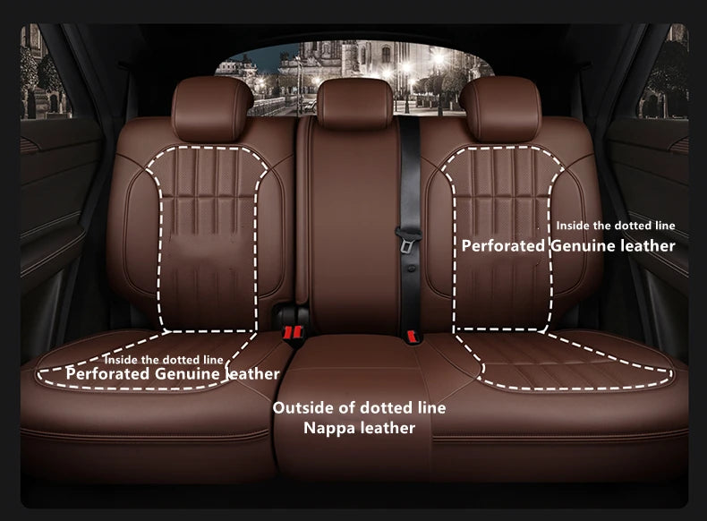 Custom Fit Leather Car Seat Covers for Mercedes-Benz C-Class W204