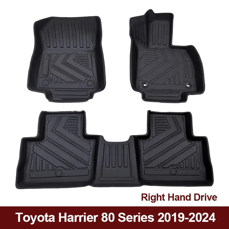 Custom Fit TPE Floor Mats for Toyota Harrier 80 Series (2019–2024)