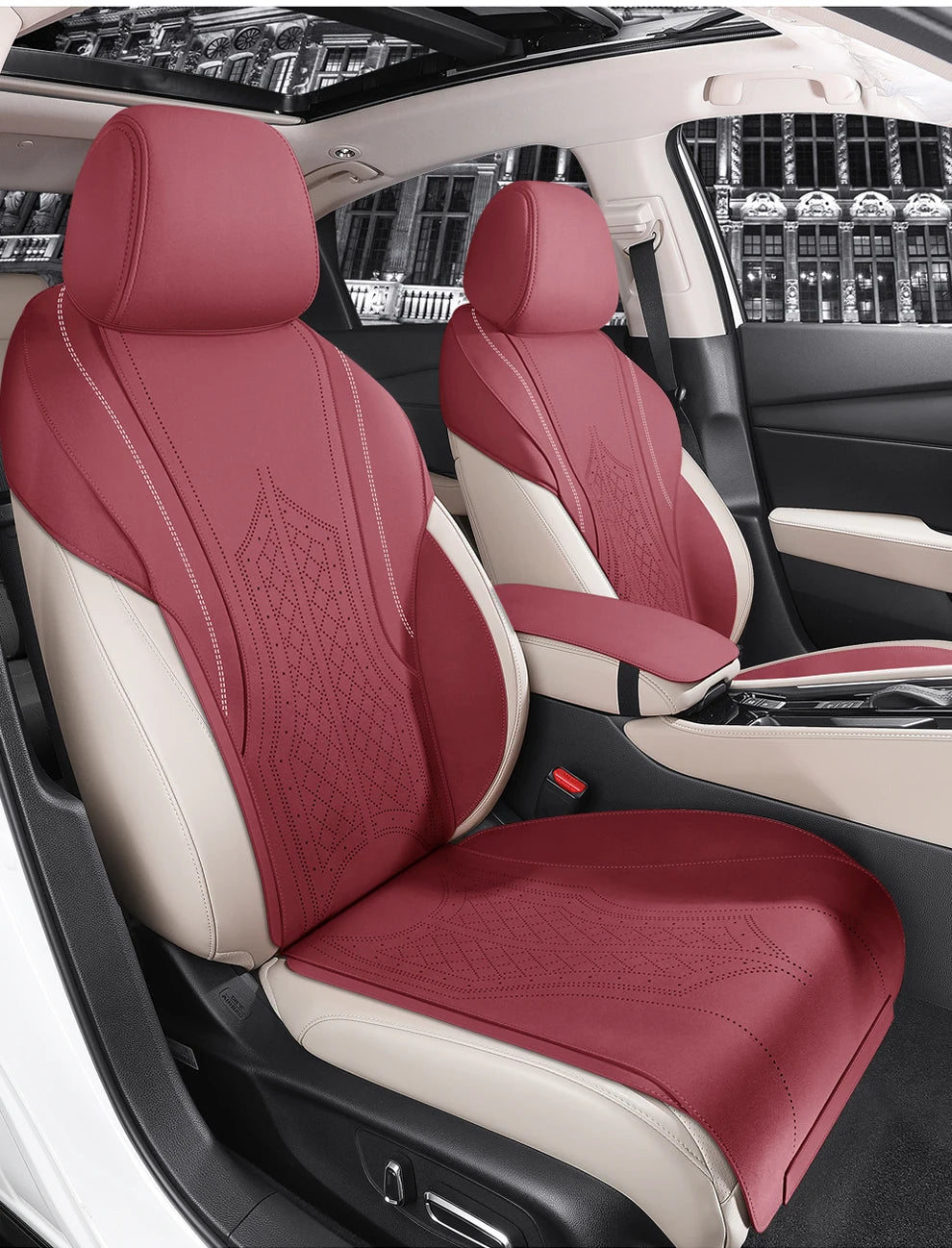 Custom Fit Half-Cover Suede Car Seat Covers for Honda Accord (2018–2023)