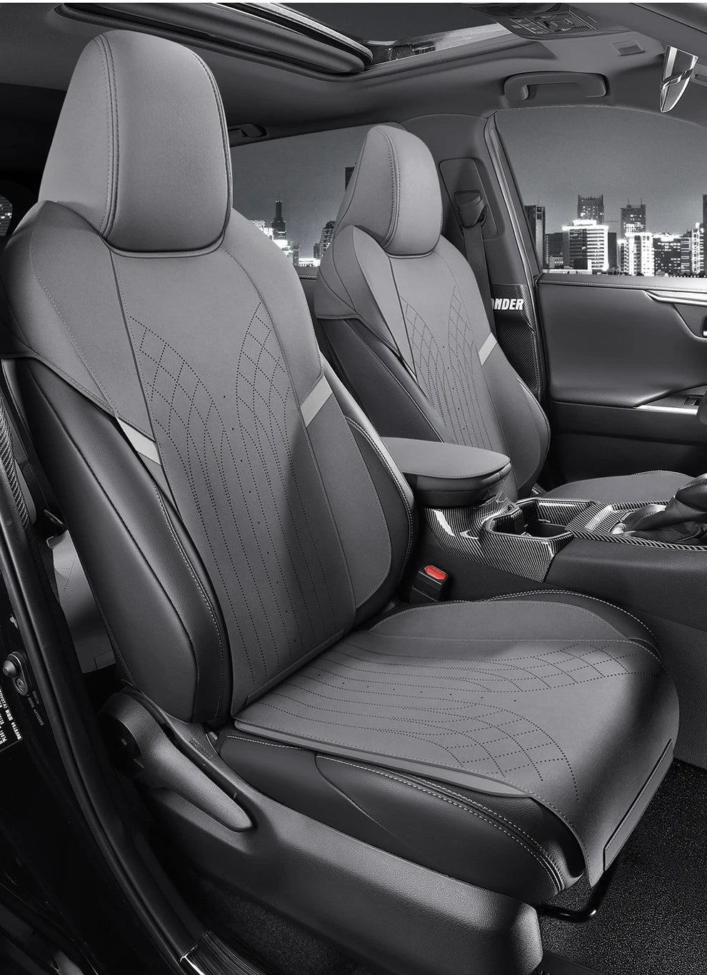 Custom Fit Half-Cover Suede Car Seat Covers for Toyota C-HR (2019–2023)