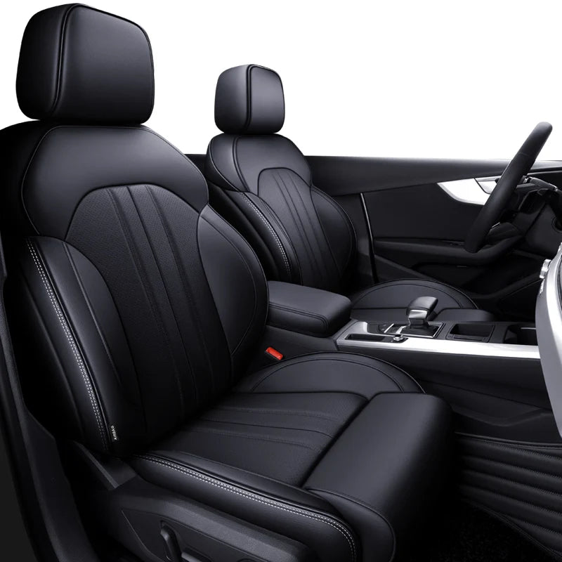 Custom Fit Leather Seat Covers Full Set for Audi A3 A4 A6 Q3 Q5 Q7