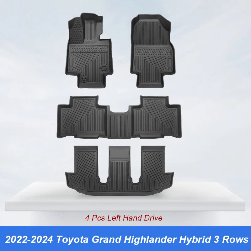 Custom Fit TPE Floor Mats for Toyota Grand Highlander 2022–2025