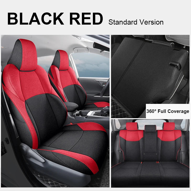 Custom Fit Flax Linen Breathable Car Seat Covers for Toyota bZ4X