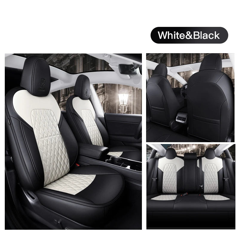 Custom Fit Leather Car Seat Covers for Tesla Model Y