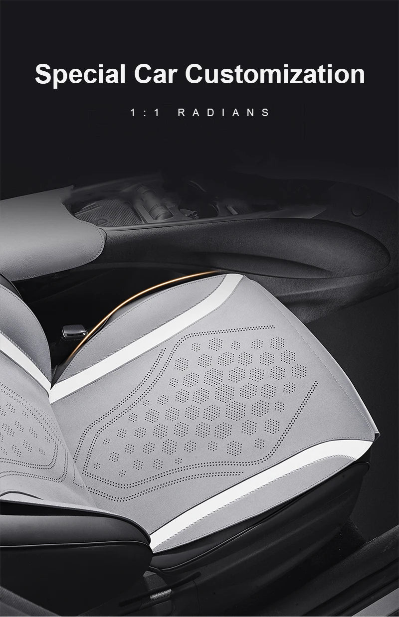 Custom Half-Cover Suede Seat Cushion Pads for BYD Dolphin