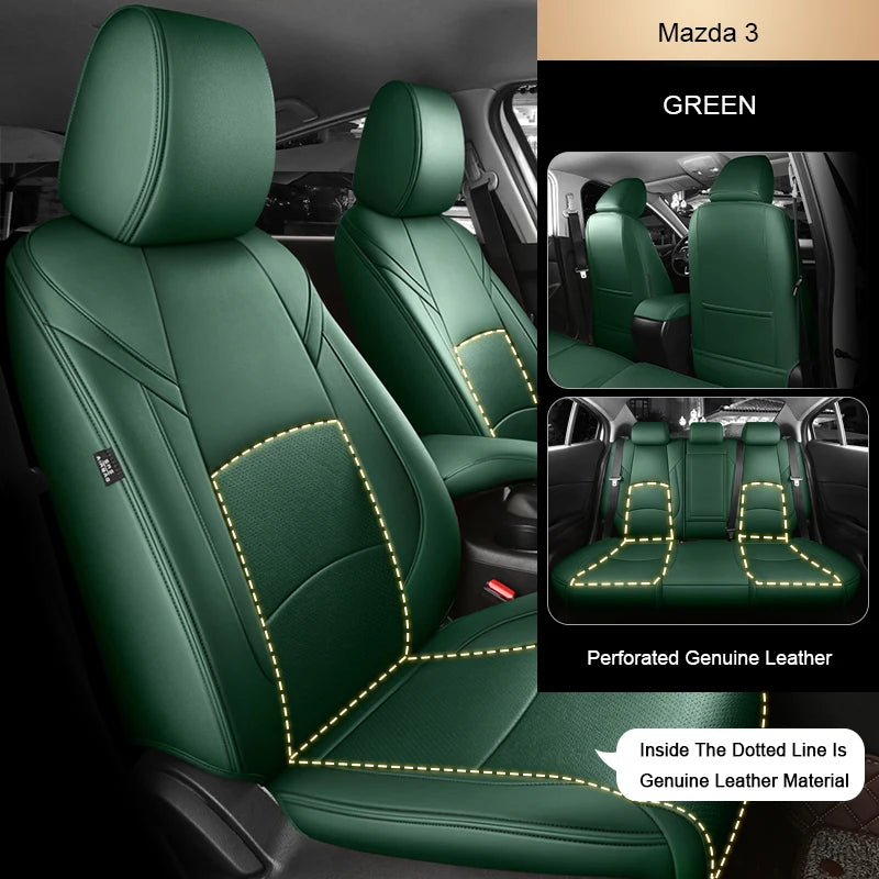 Custom Fit Leather Car Seat Covers for Mazda 3