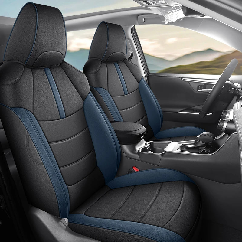 Custom Fit Flax Linen Breathable Car Seat Covers for Toyota RAV4 (2013–2019)