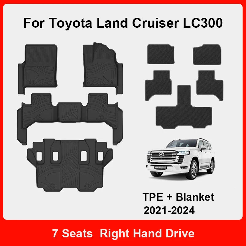 Custom Fit TPE Floor Mats for Toyota Land Cruiser LC300