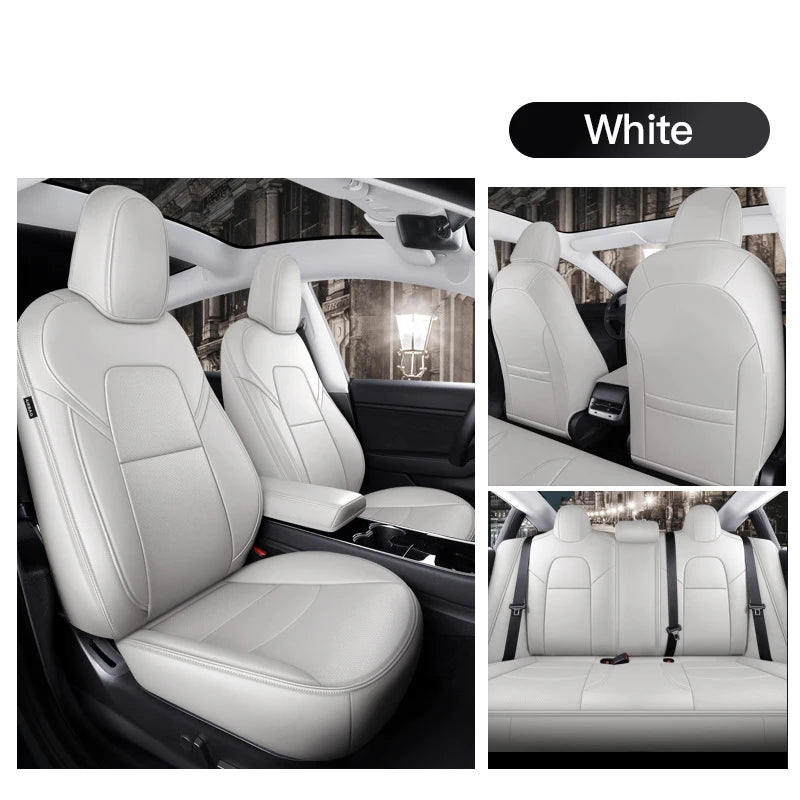 Custom Fit Leather Car Seat Covers for Tesla Model Y