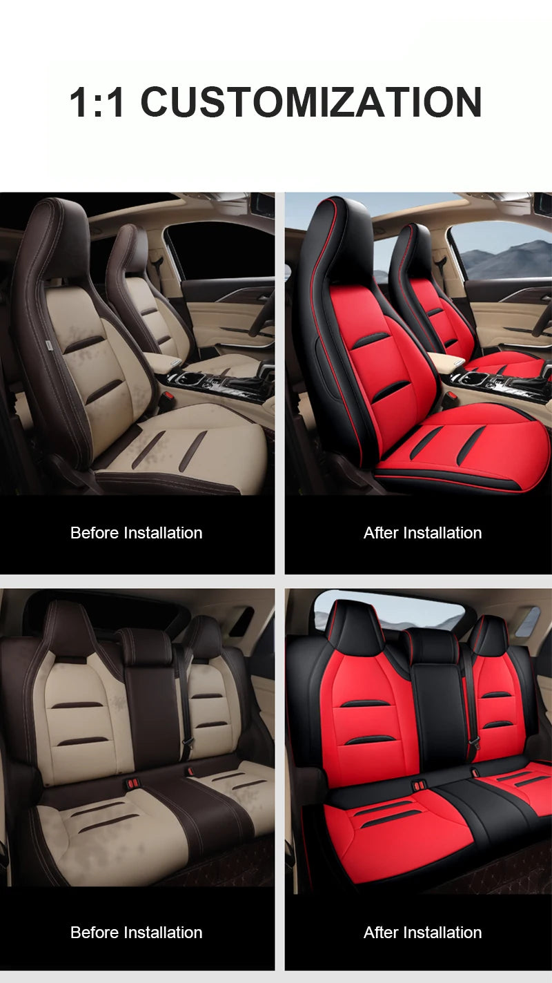 Custom Fit Leather Car Seat Covers for FAW Bestune T77 Pro (2019–2023)