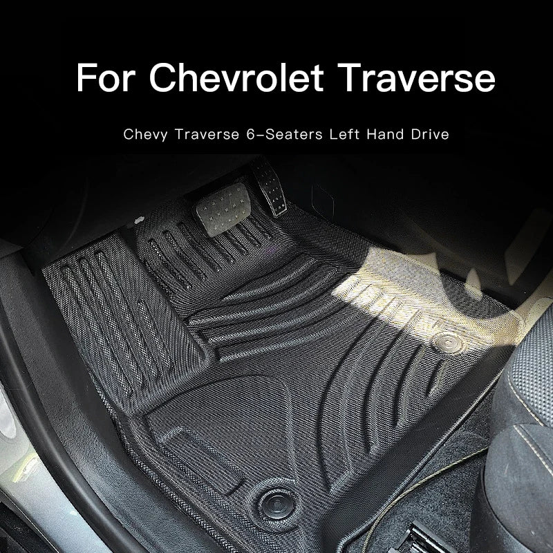 Custom Fit TPE Floor Mats for Chevrolet Traverse (6-Seater SUV, Left-Hand Drive)