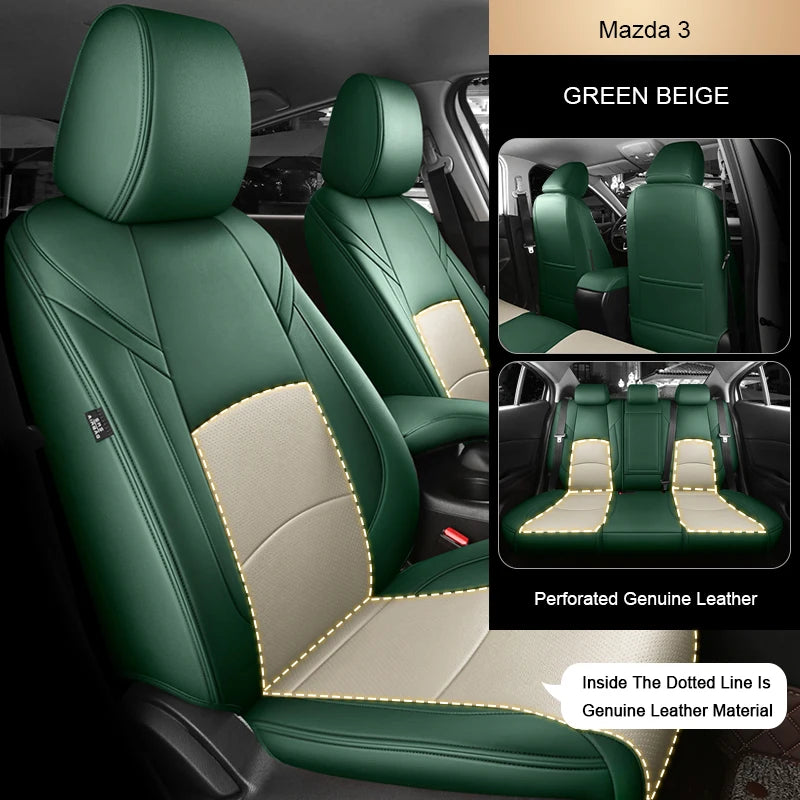 Custom Fit Leather Car Seat Covers for Mazda 3