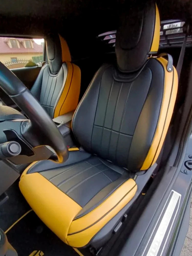 Artificial Nappa Leather Custom Fit Camaro Seat Covers for 2010–2024