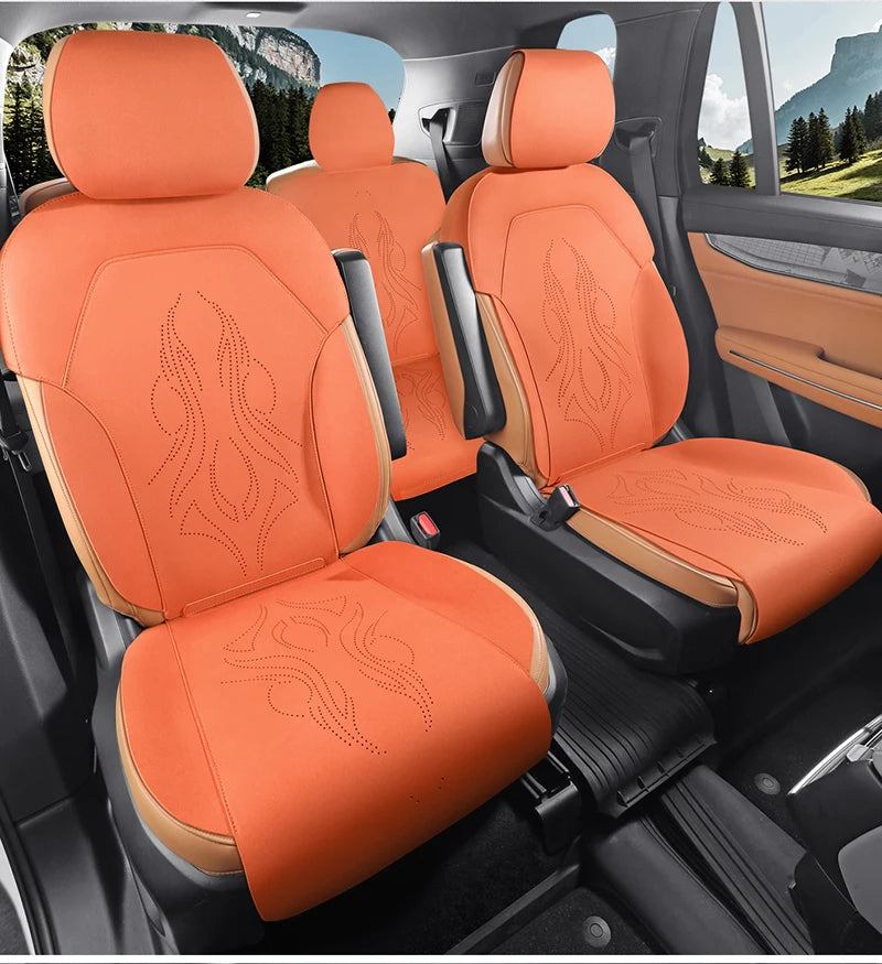 Custom Fit Half-Cover Suede Car Seat Cushion Pads for Lynk & Co 09
