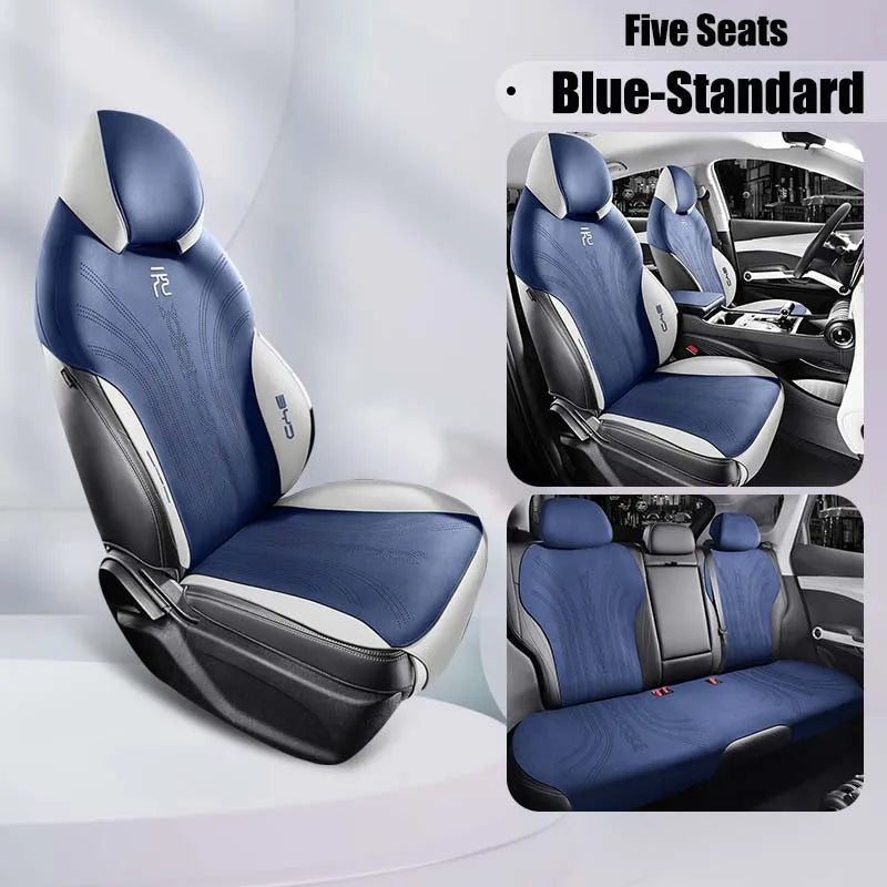 Custom Half-Cover Suede Leather Seat Cushion Pads for BYD Atto 3 / Yuan Plus