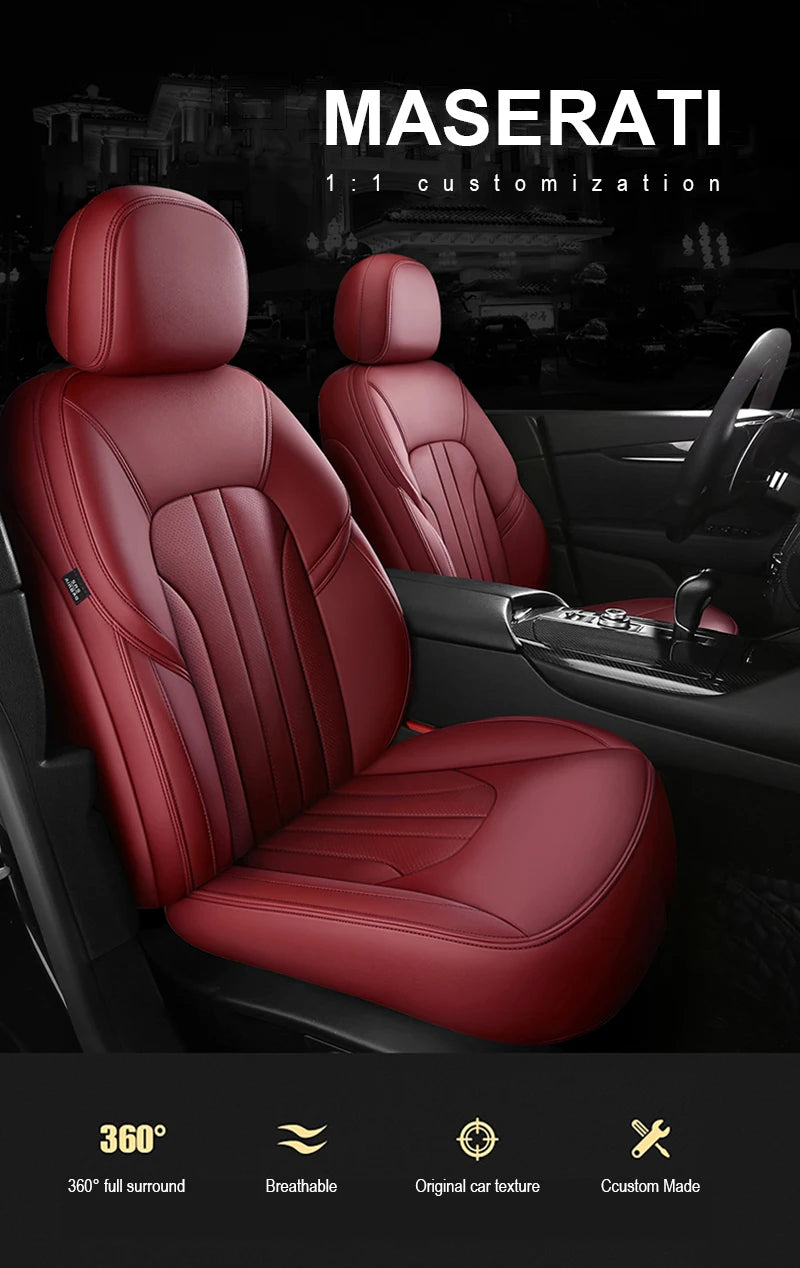 Custom Fit Leather Car Seat Covers for Maserati Levante