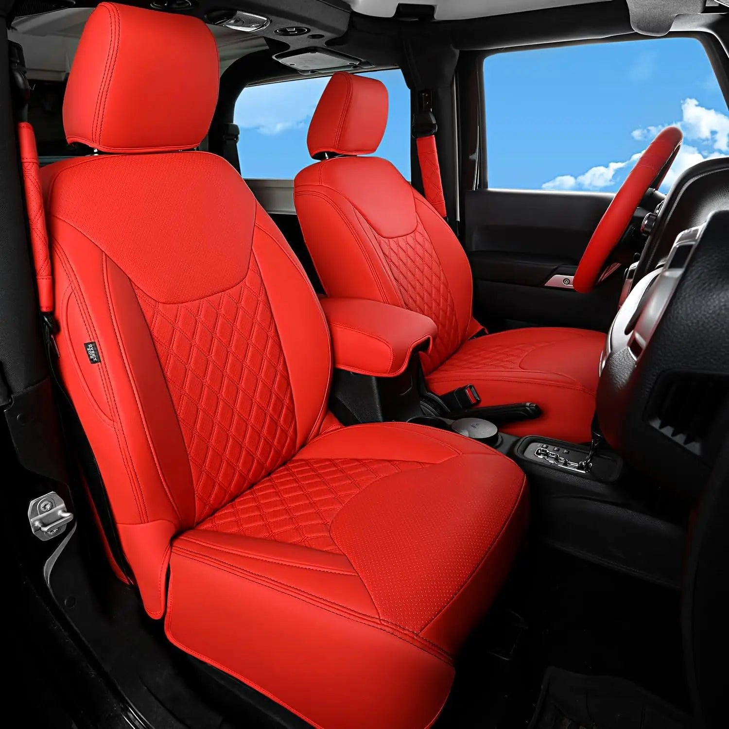 Custom Fit Leather Car Seat Covers for Jeep Wrangler (2007–2017)