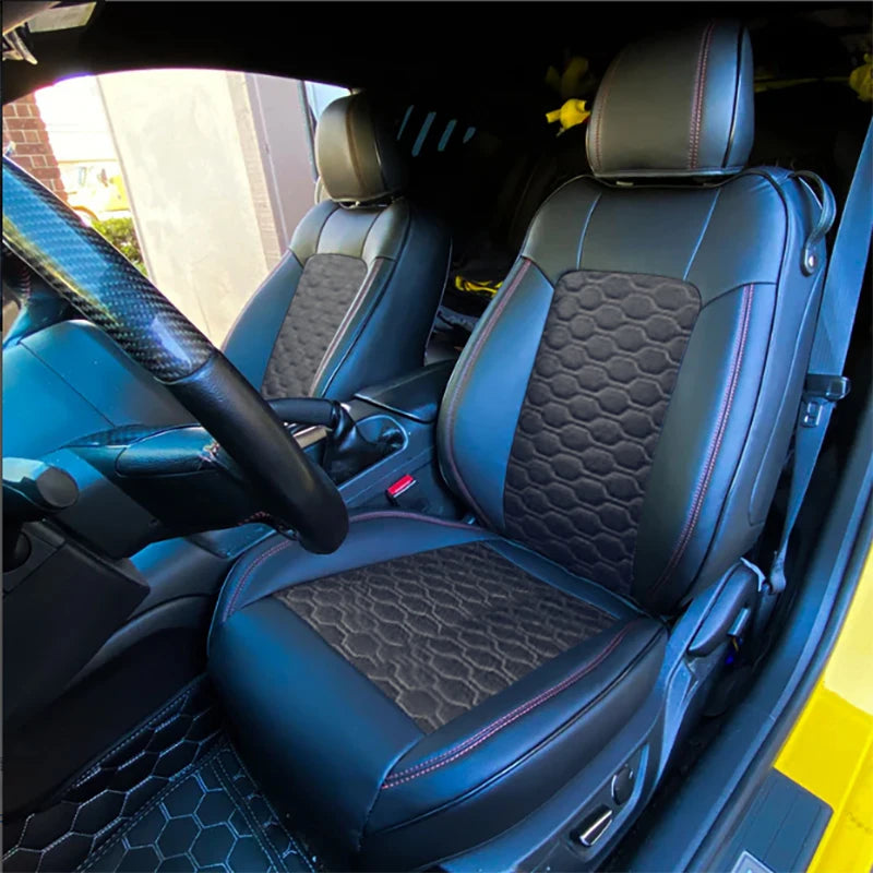 Custom Fit Leather Car Seat Covers for Ford Mustang Convertible