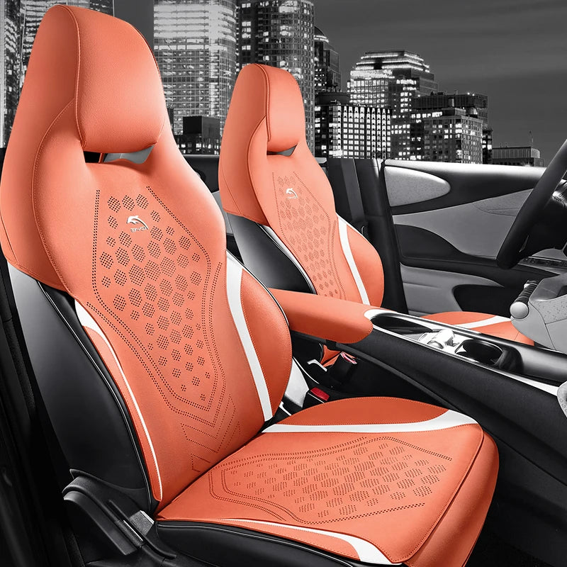 Custom Half-Cover Suede Seat Cushion Pads for BYD Dolphin