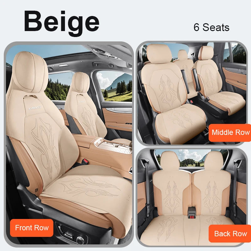 Custom Fit Half-Cover Suede Car Seat Cushion Pads for Lynk & Co 09