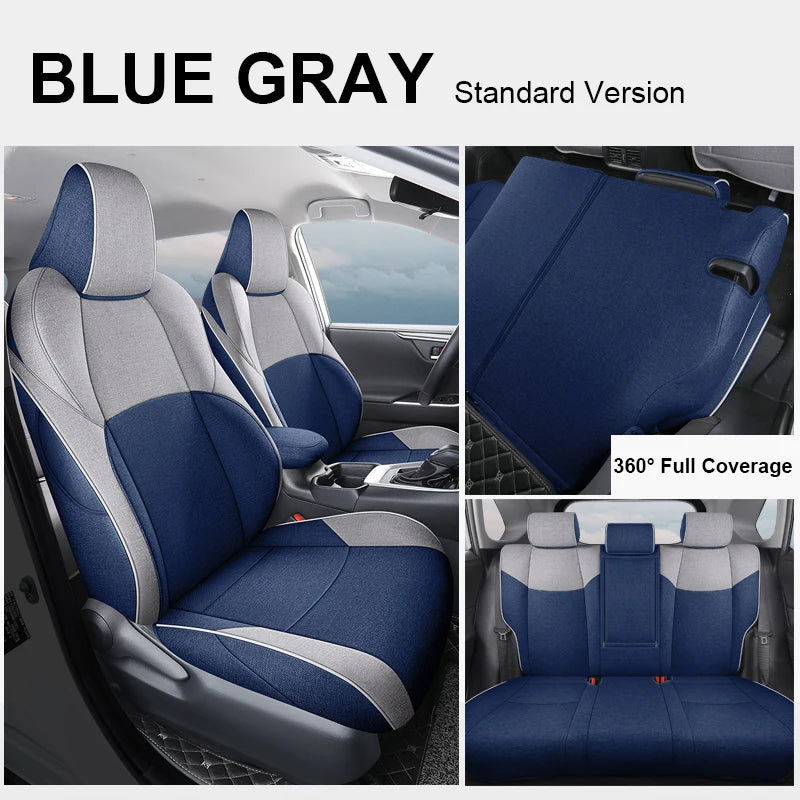 Custom Fit Flax Linen Breathable Car Seat Covers for Toyota bZ4X