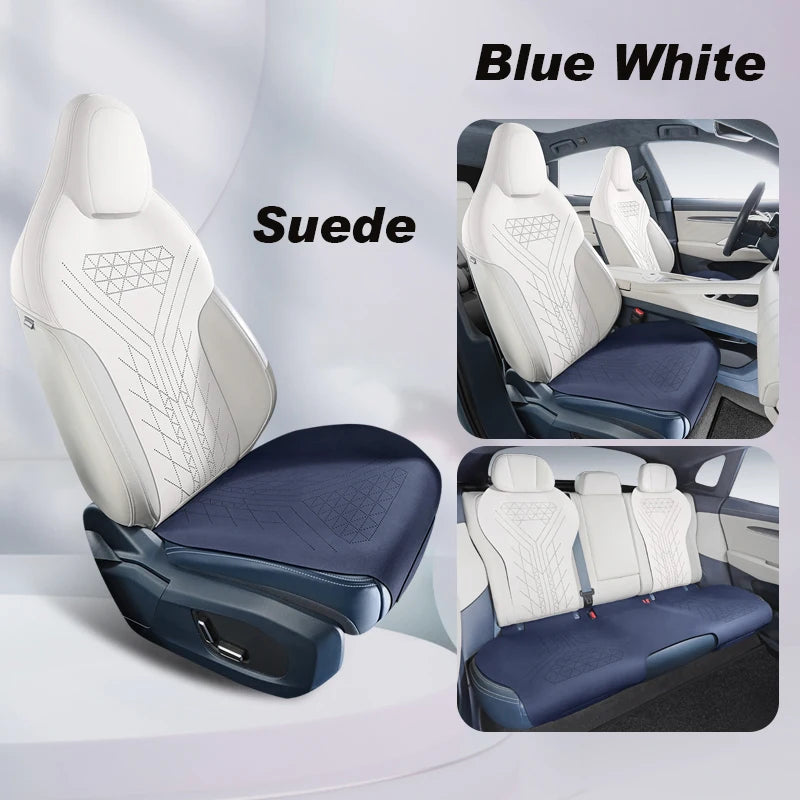Custom Fit Suede Car Seat Cushion Pads for Zeekr 001 (Half Cover Set)