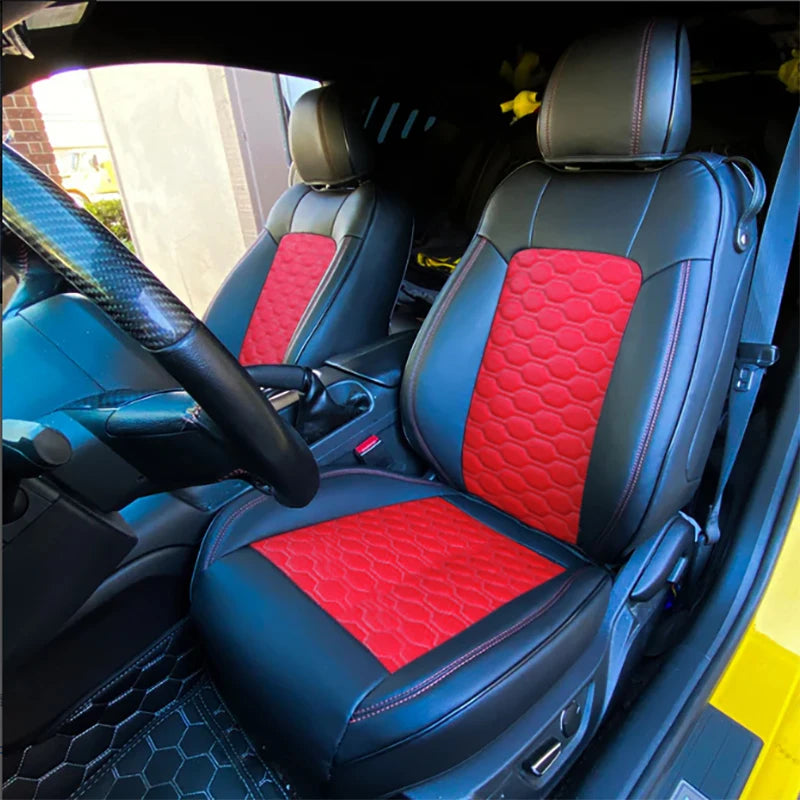 Custom Fit Leather Car Seat Covers for 2015–2024 Ford Mustang GT Coupe