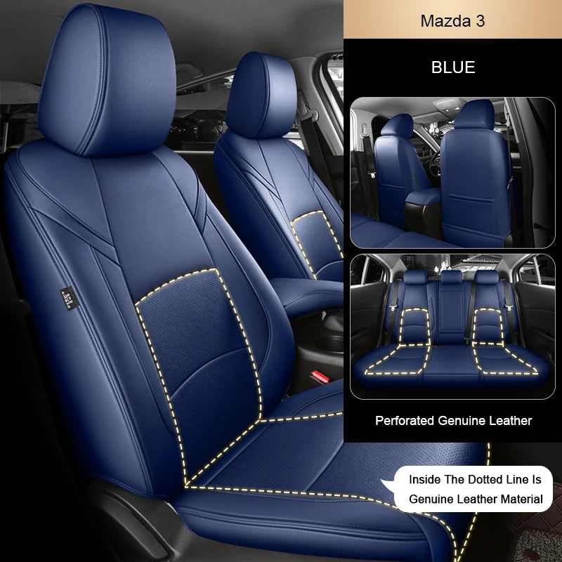 Custom Fit Leather Car Seat Covers for Mazda 3