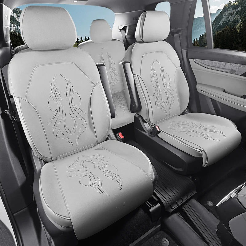 Custom Fit Half-Cover Suede Car Seat Cushion Pads for Lynk & Co 09