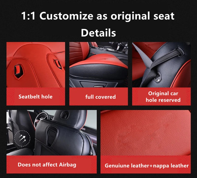 Custom Fit Leather Seat Covers for Chevrolet Camaro