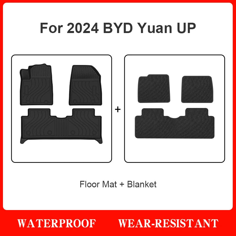 Custom 3D TPE Floor Mats for 2024 BYD Yuan UP