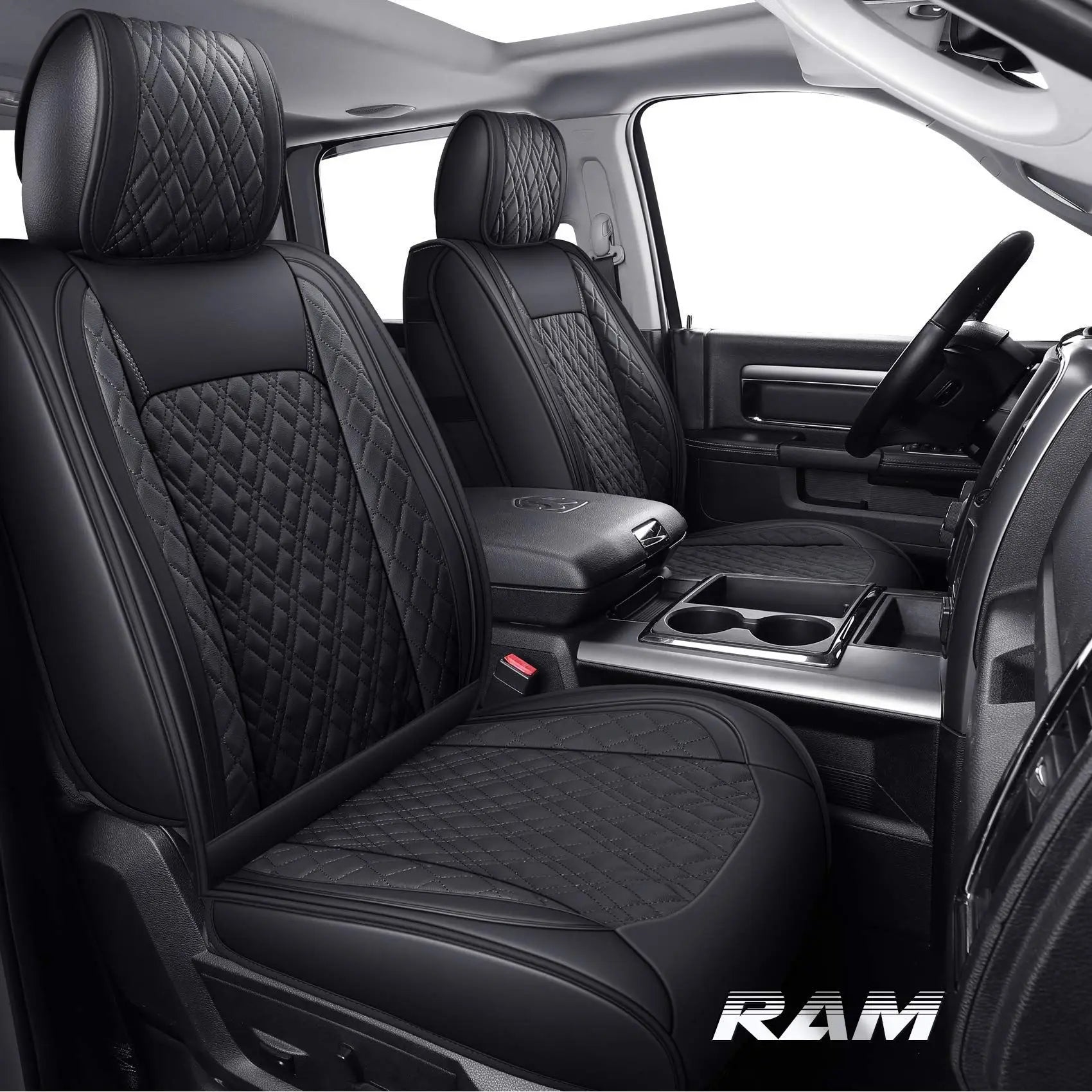 Custom Fit Leather Car Seat Covers for Dodge Ram (2009–2022)