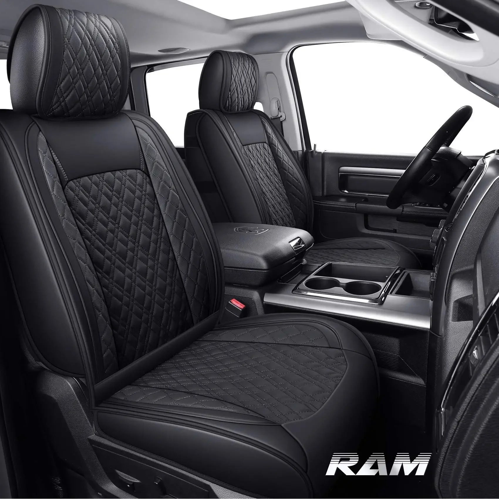 Custom Fit Leather Car Seat Covers for Dodge Ram (2009–2022)