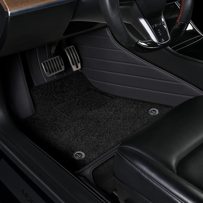 Custom Fit Floor Mats for Tesla Model 3 (Leather + Synthetic)