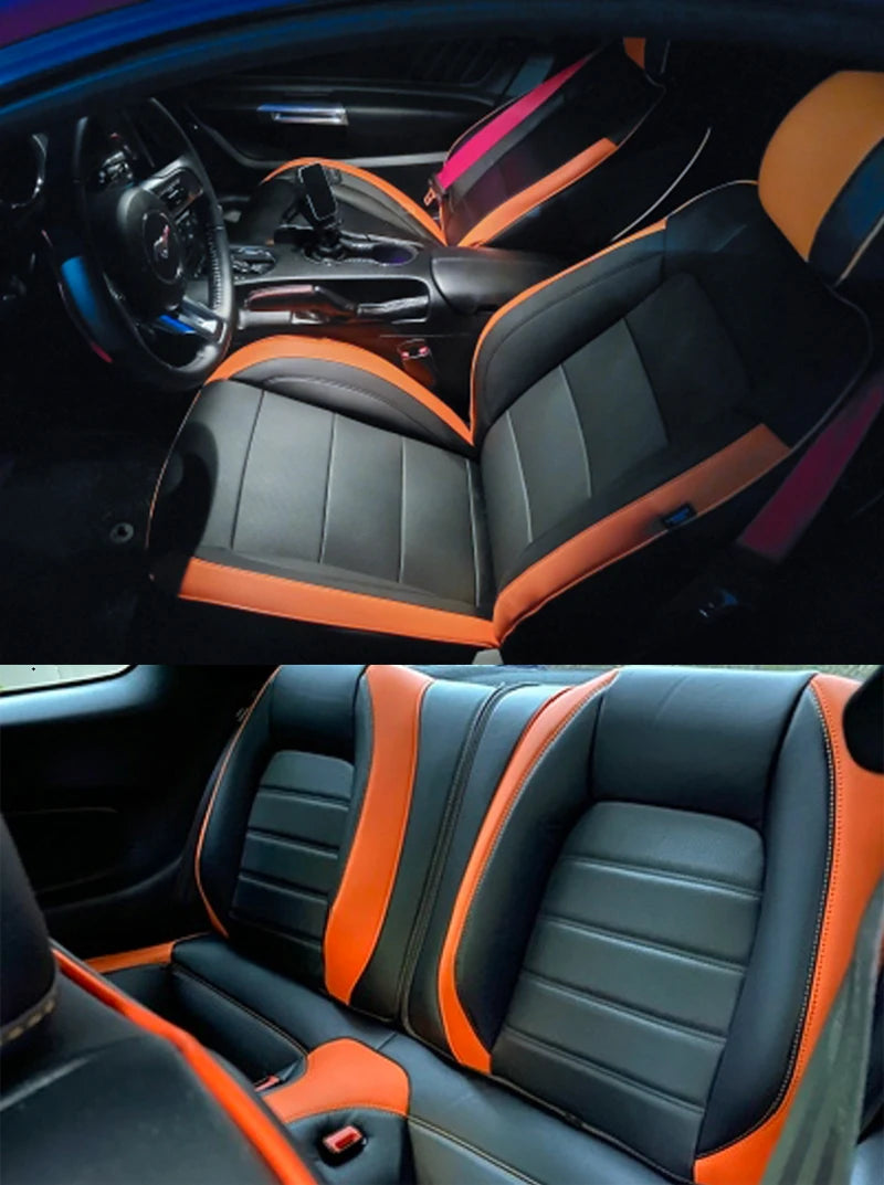 Custom Fit Leather Car Seat Covers for Ford Mustang Convertible