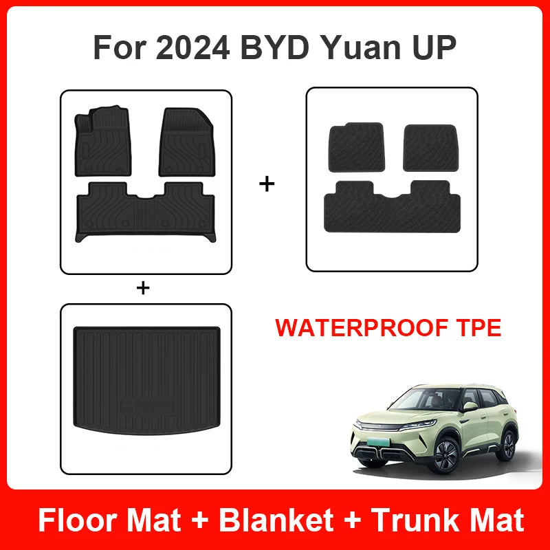 Custom 3D TPE Floor Mats for 2024 BYD Yuan UP