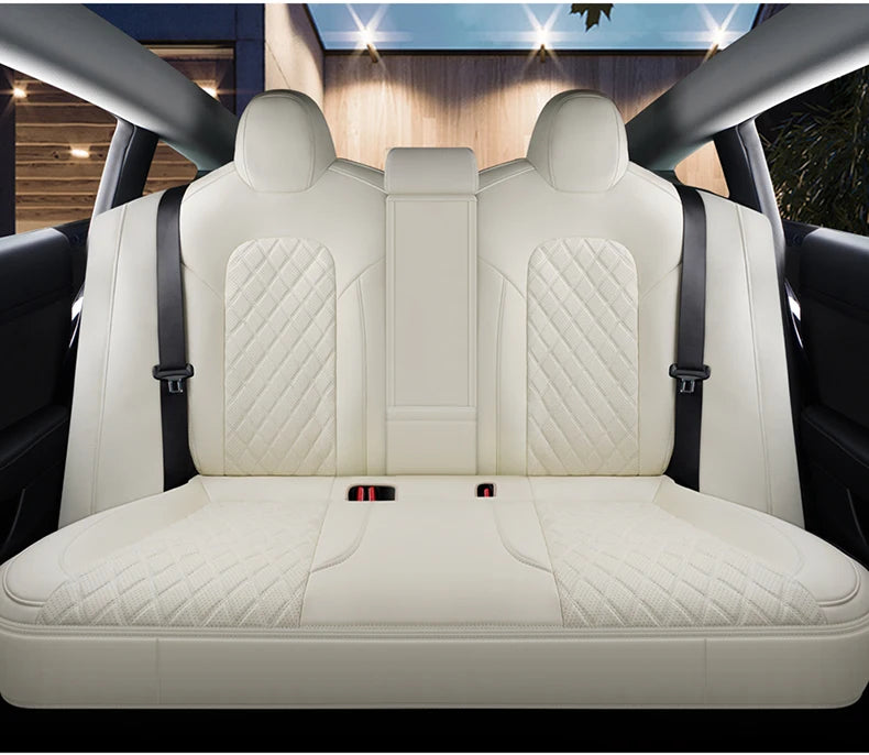 Custom Fit Leather Car Seat Covers for Tesla Model 3
