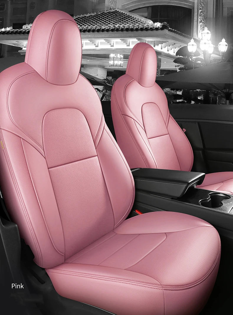 Custom Fit Leather Car Seat Covers for Tesla Model 3