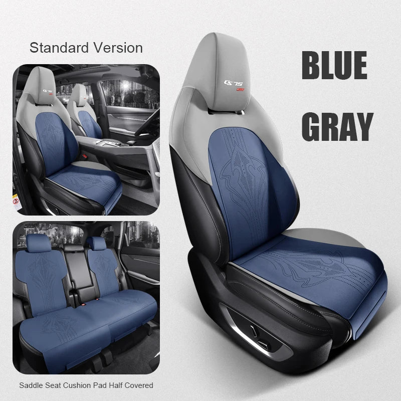 Custom Fit Half-Cover Suede Car Seat Covers for Changan CS75 PLUS