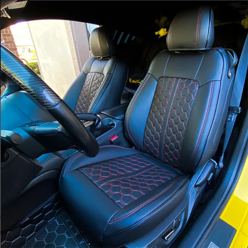 Custom Fit Leather Car Seat Covers for 2015–2024 Ford Mustang GT Coupe