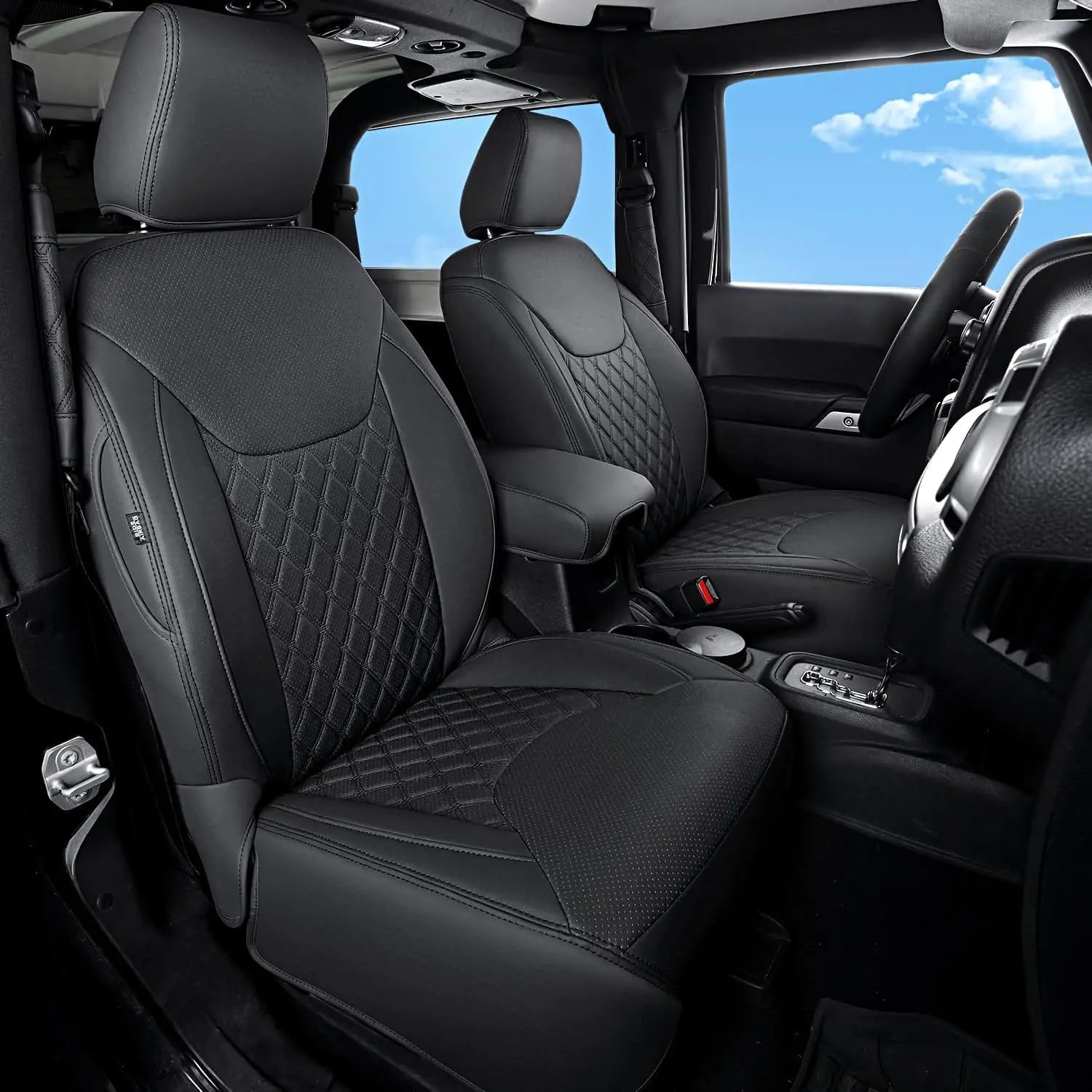 Custom Fit Leather Car Seat Covers for Jeep Wrangler (2007–2017)