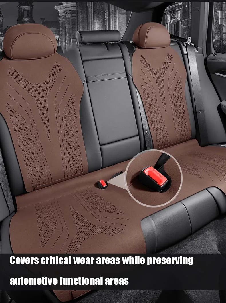 Custom Half-Cover Suede Car Seat Cushion Pad for BMW 5 Series