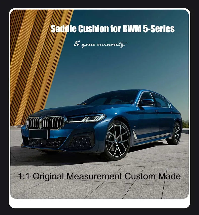 Custom Half-Cover Suede Car Seat Cushion Pad for BMW 5 Series