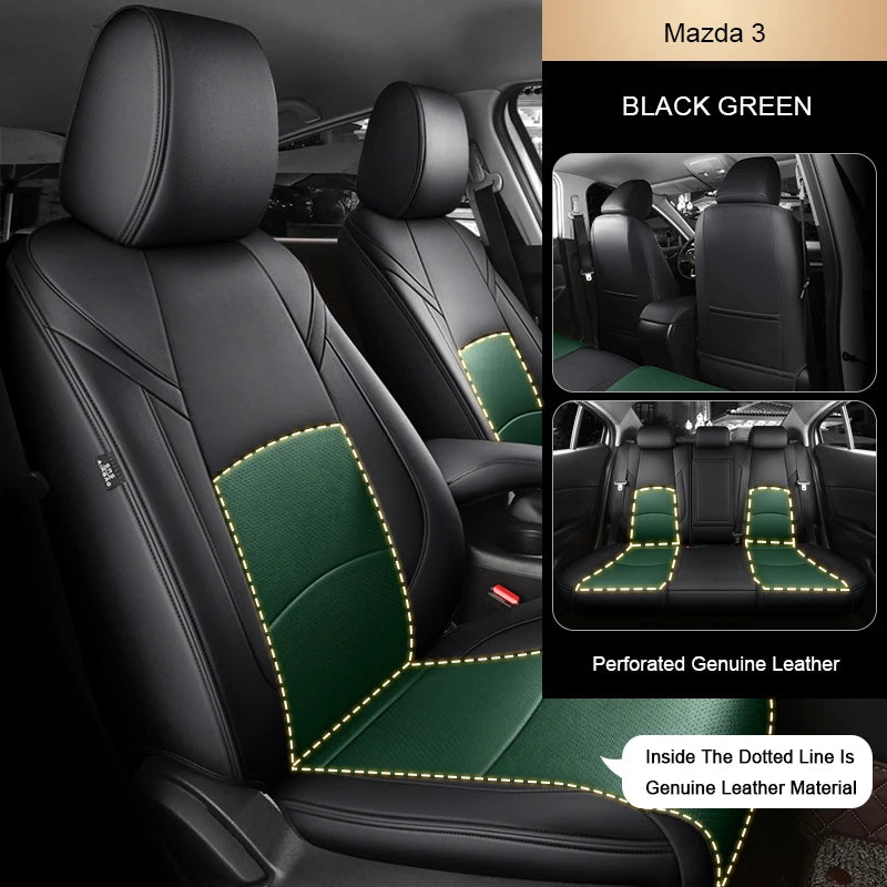 Custom Fit Leather Car Seat Covers for Mazda 3