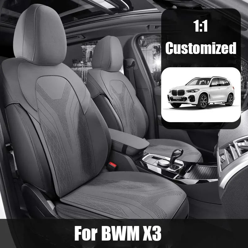 Custom Half-Cover Suede Seat Cushion Pads for BMW X3